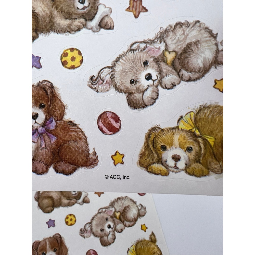 Vintage AGC Puppy Dog Sticker Sheets Lot Cute 80s‎ 90s Kawaii Scrapbook - Picture 2 of 3